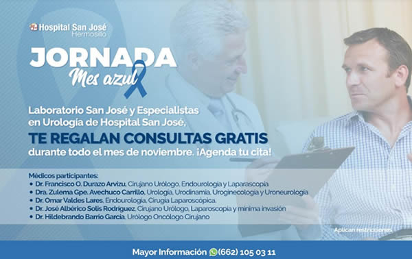 Ofrece Hospital San José consultas gratis durante todo el mes de noviembre - Dossier Político