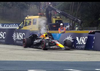 Checo Pérez choca en la Q1 en Hungría y revive fantasmas de reemplazo