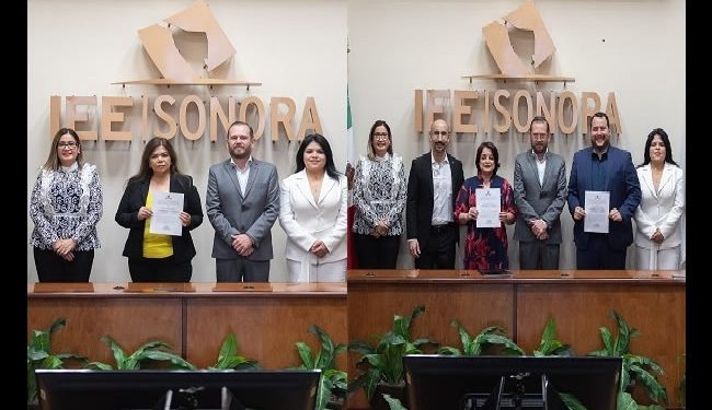 Entrega IEE Sonora constancias a diputados plurinominales del PRD y MC