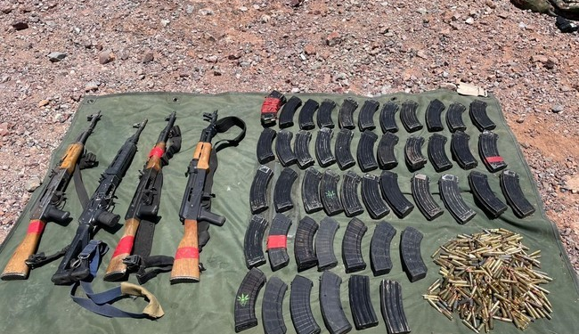 En Sonora, Guardia Nacional Y Ejército Mexicano aseguran más de 6 mil cartuchos útiles, 76 cargadores y 11 armas largas