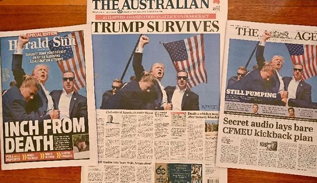 Trump llega a Milwaukee para convención republicana en calidad de “héroe”