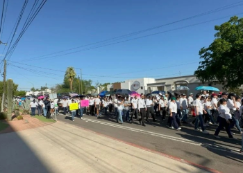 Marchan jueces y magistrados en quinto día de protestas por Reforma Judicial en Sonora