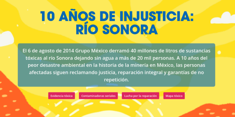 Comités de Cuenca Río Sonora y PODER lanzan el micrositio «10 años de injusticia: Río Sonora»