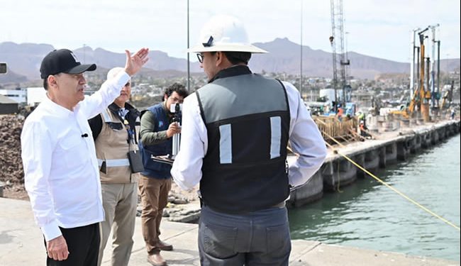 Consolida Durazo modernización del Puerto de Guaymas como puerta logística del noroeste