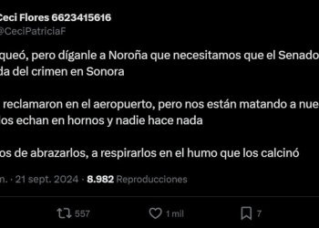 Noroña bloquea a Ceci Flores; “díganle que necesitamos que el Senado nos defienda del crimen en Sonora”