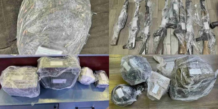 Detienen a 4 Adultos y 2 Menores por Portación de Armas en Sáric, Sonora