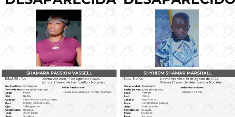 Mujer y Niño Jamaiquinos Desaparecen en Tramo Carretero Hermosillo-Nogales