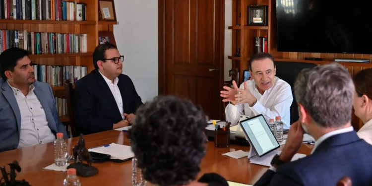 Potencia Gobernador Durazo proyectos estratégicos del Plan Sonora con directivos del Banco Mundial y Puerto de Amberes
