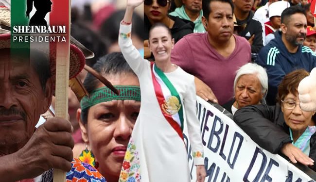 Claudia Sheinbaum recibe bastón de mando como la primera mujer presidenta de México
