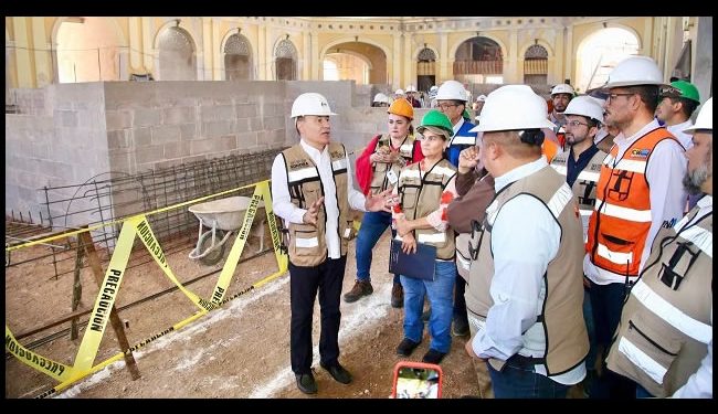 Supervisa Gobernador Durazo 75% de avance del Mercado Municipal