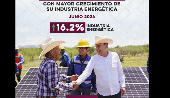 Plan Sonora posiciona al estado en top 5 nacional de crecimiento energético