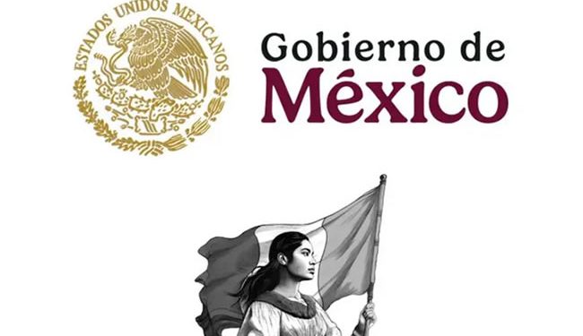 Sheinbaum presenta el emblema del Gobierno de México, una joven mexicana