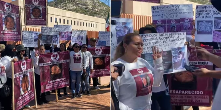 Madres buscadoras se manifiestan en la Fiscalía de Sonora por sus familiares desaparecidos