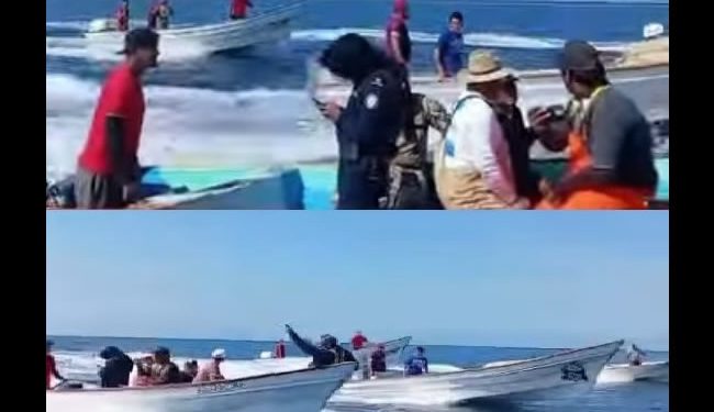 Tensión en el mar tras detención de pescadores ribereños por parte de la Marina en campo pesquero de Guaymas