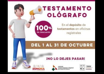 Extiende Gobierno de Sonora Mes del Testamento en beneficio de las y los sonorenses