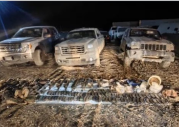 Aseguran arsenal y vehículos en Caborca y Cajeme; efectúan patrullajes aéreos y terrestres