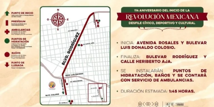 Aniversario de la Revolución Mexicana en Hermosillo: participarán más 4 mil personas en desfile