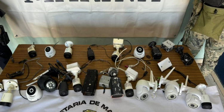 Desmantelan SSPM y Marina 22 cámaras de videovigilancia ilegal en Cajeme