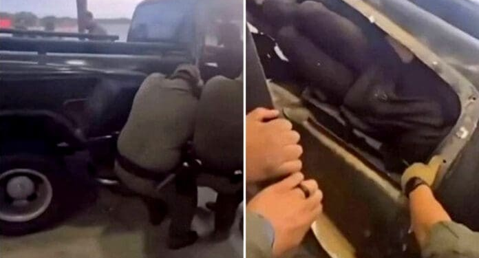Hallan migrantes ocultos en chasis de camioneta; querían cruzar de Sonora a EU