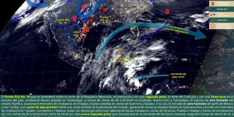 Frente frío 18 ingresará HOY en Sonora; hasta 10 grados bajo cero en los cerros