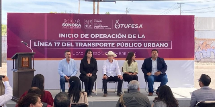 Inaugura Durazo nueva línea de transporte con 12 unidades en Cajeme
