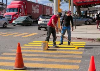 Gobierno municipal de Cajeme rehabilitó el cruce de las calles Chihuahua y 6 de Abril