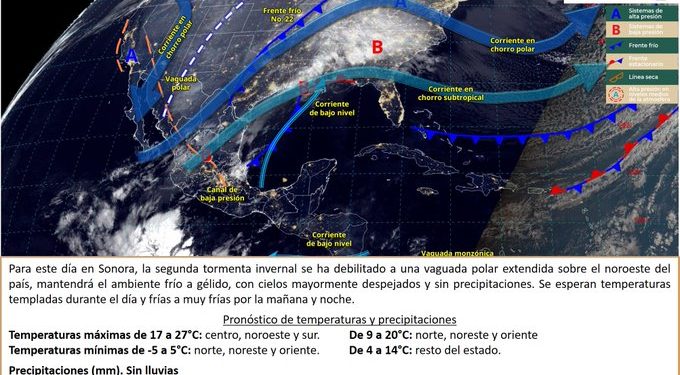 Nevadas darán tregua en Sonora este fin de semana