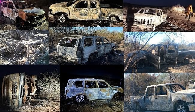 Localizan cementerio de carros y motos incinerados que podrían estar ligadas a desapariciones de personas en Sonora