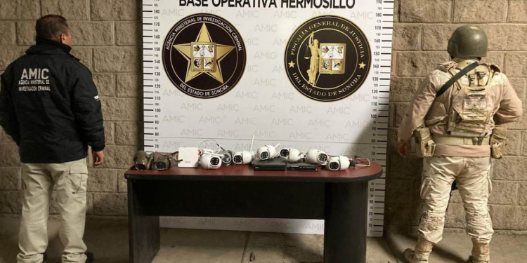 Aseguran dispositivos de videovigilancia clandestinos en Sonora; estarían vinculados con actividades delictivas