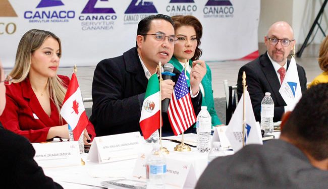 Heriberto Aguilar destaca el impacto del Plan México en el Foro Binacional de Negocios T-MEC