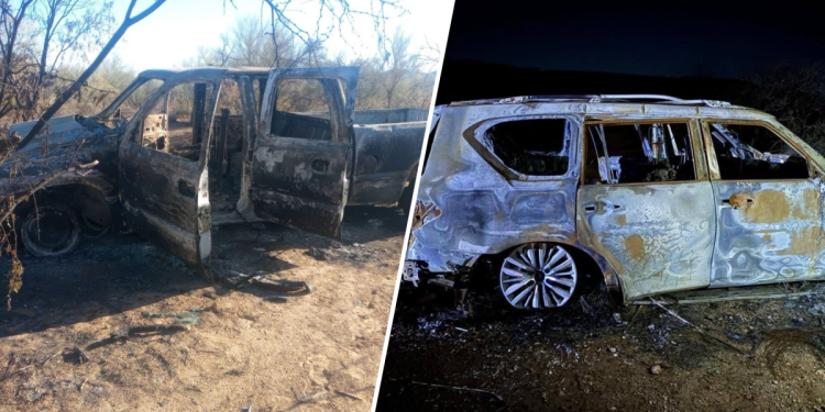 Encuentran vehículos incendiados y abandonados en Altar