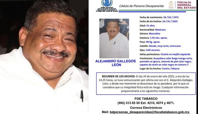 Uno más: encuentran sin vida a Alejandro Gallegos, director de La Voz del Pueblo en Tabasco