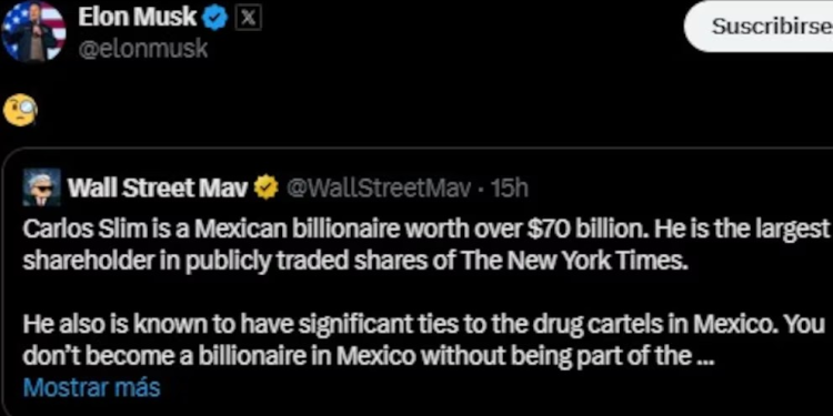 Ésta fue la razón por la que Elon Musk ‘criticó’ en X al magnate mexicano Carlos Slim
