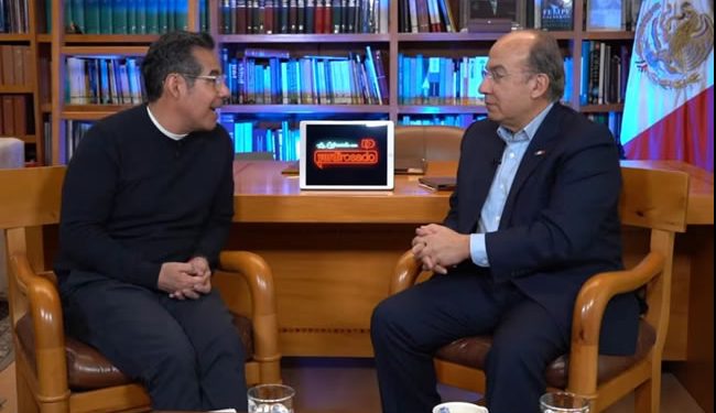 Gran mentira, que fuera alcohólico: Felipe Calderón con Yordi Rosado