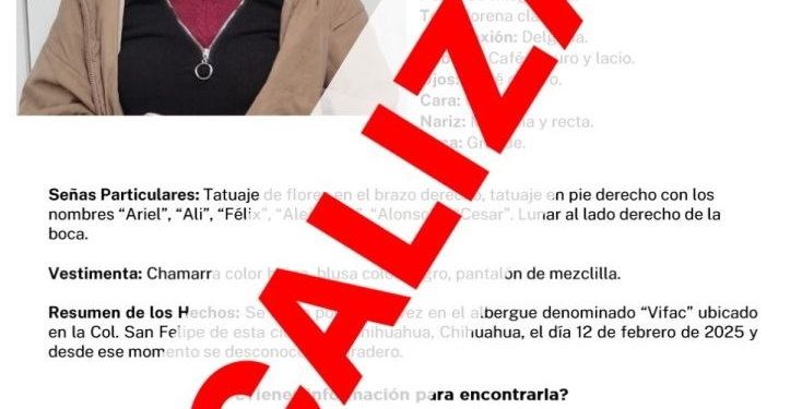 Reúne FEM en Chihuahua a Nora Emilia Soqui Gallegos con su familia; estaba reportada desaparecida en Sonora