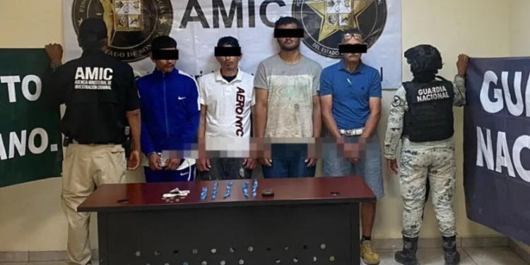 Aseguran Droga y Detienen a 4 Hombres con Registros Criminales en San Luis Río Colorado