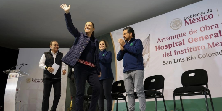 Supervisa Sheinbaum obras del nuevo hospital del IMSS en Sonora