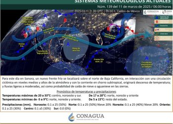 Ingresará nuevo frente frío a Sonora