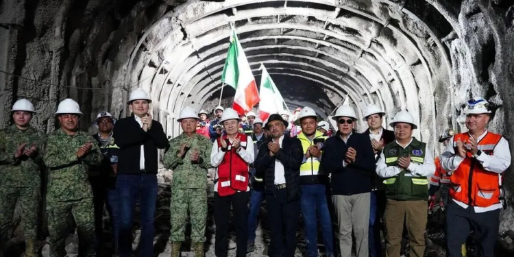 Avanza reubicación del ferrocarril en Nogales; conectan el túnel subterráneo