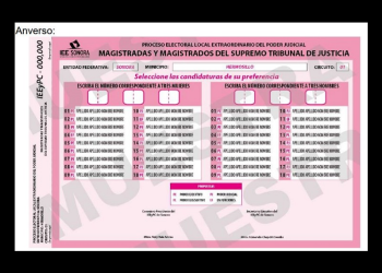 Aprueba CG del IEE Sonora diseño de las boletas de la elección del Poder Judicial Local