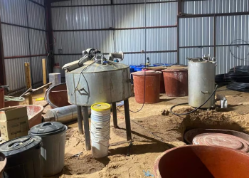 Aseguran laboratorio clandestino para elaborar droga sintética en Sonora; hay 9 detenidos