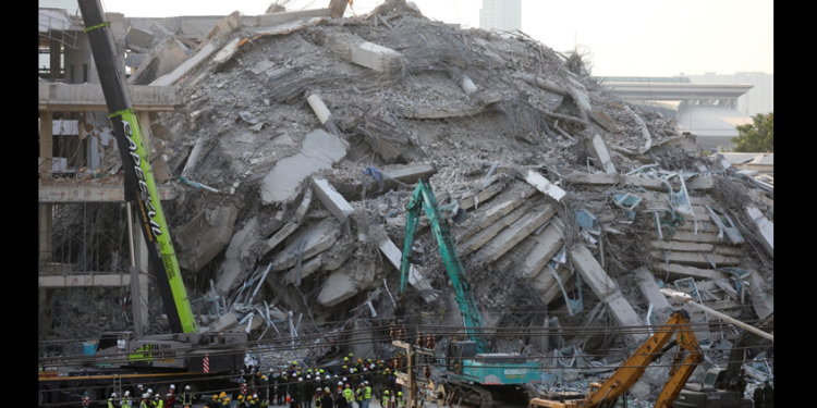 Suman al menos mil 644 muertos por el terremoto en Myanmar