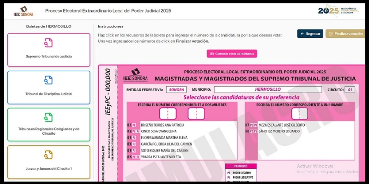 Lanza IEE Sonora “simulador” para saber cómo votar en la elección del Poder Judicial
