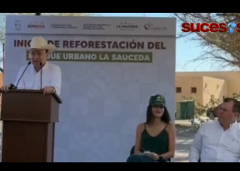 Inicia Durazo reforestación del Bosque Urbano La Sauceda