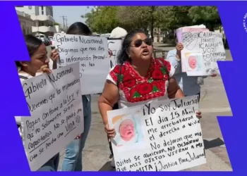 Familiares de bebé que no pudo nacer ‘por falta de espacio’ en hospital marchan en Hermosillo