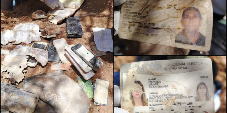 Madres Buscadoras de Sonora hallan 6 cuerpos humanos en fosas clandestinas en Hermosillo; hay credenciales, celulares, carteras y ropa