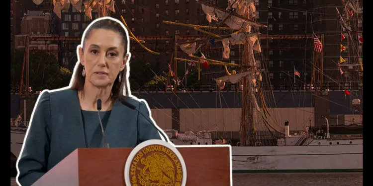 Marina ya tiene hipótesis sobre causa de choque del Buque Cuauhtémoc: Sheinbaum