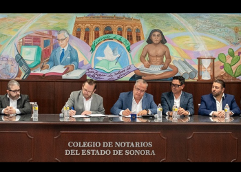 Signan convenio Notarios-IEE Sonora; darán fe de hechos durante el proceso electoral del PJL