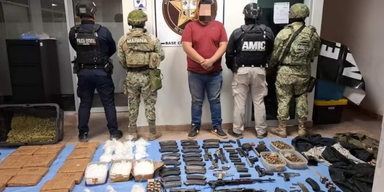 Cae líder del grupo delictivo “La Plaza” en Ciudad Obregón, decomisan armas, drogas y vehículos en Cajeme