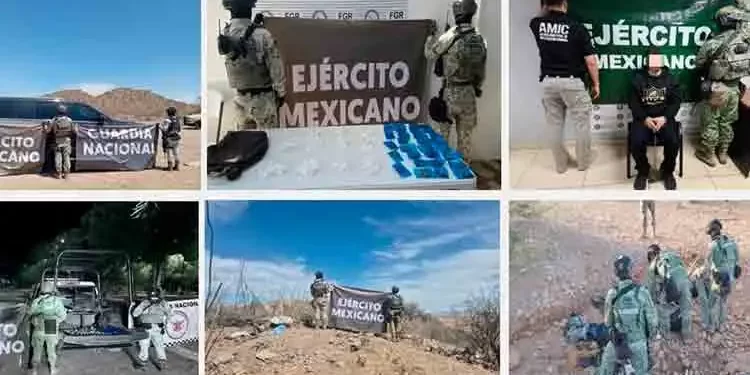 Detienen a 17 personas y decomisa artefactos bélicos, droga y vehículos en Sonora